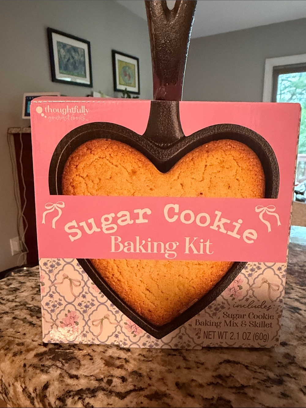 thoughtfully Gourmet Foods ~Sugar Cookie Baking Kit with Heart Skillet ~ ❤️
